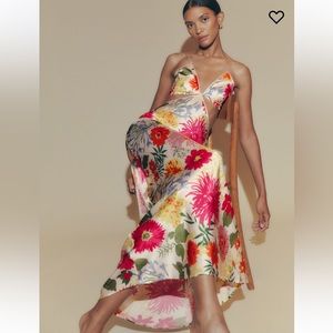 Reformation Poppies Silk Cutout Dress